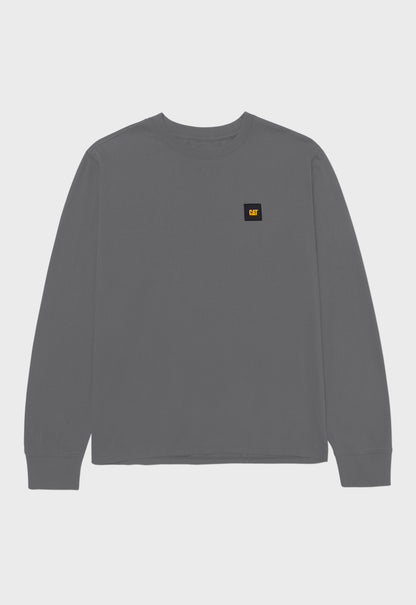 CAT Patch Long Sleeve Tee - Smoked Pearl