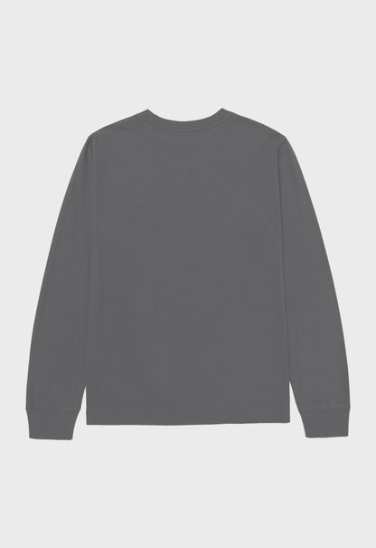 CAT Patch Long Sleeve Tee - Smoked Pearl