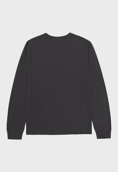 CAT Patch Long Sleeve Tee - Washed Black