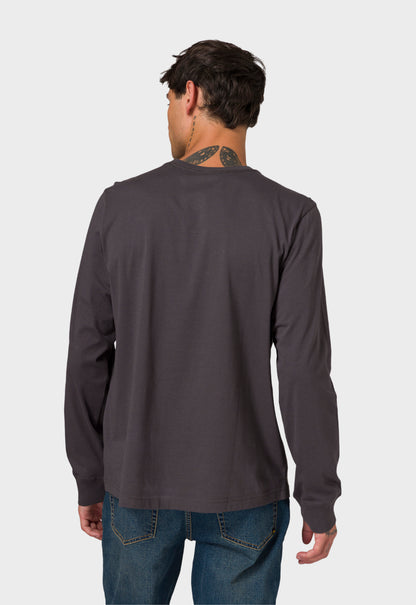 CAT Patch Long Sleeve Tee - Washed Black