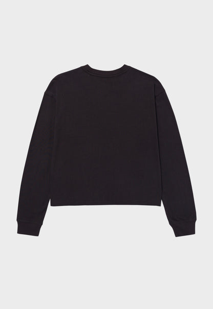 Relaxed Long Sleeve Graphic Tee - Washed Black