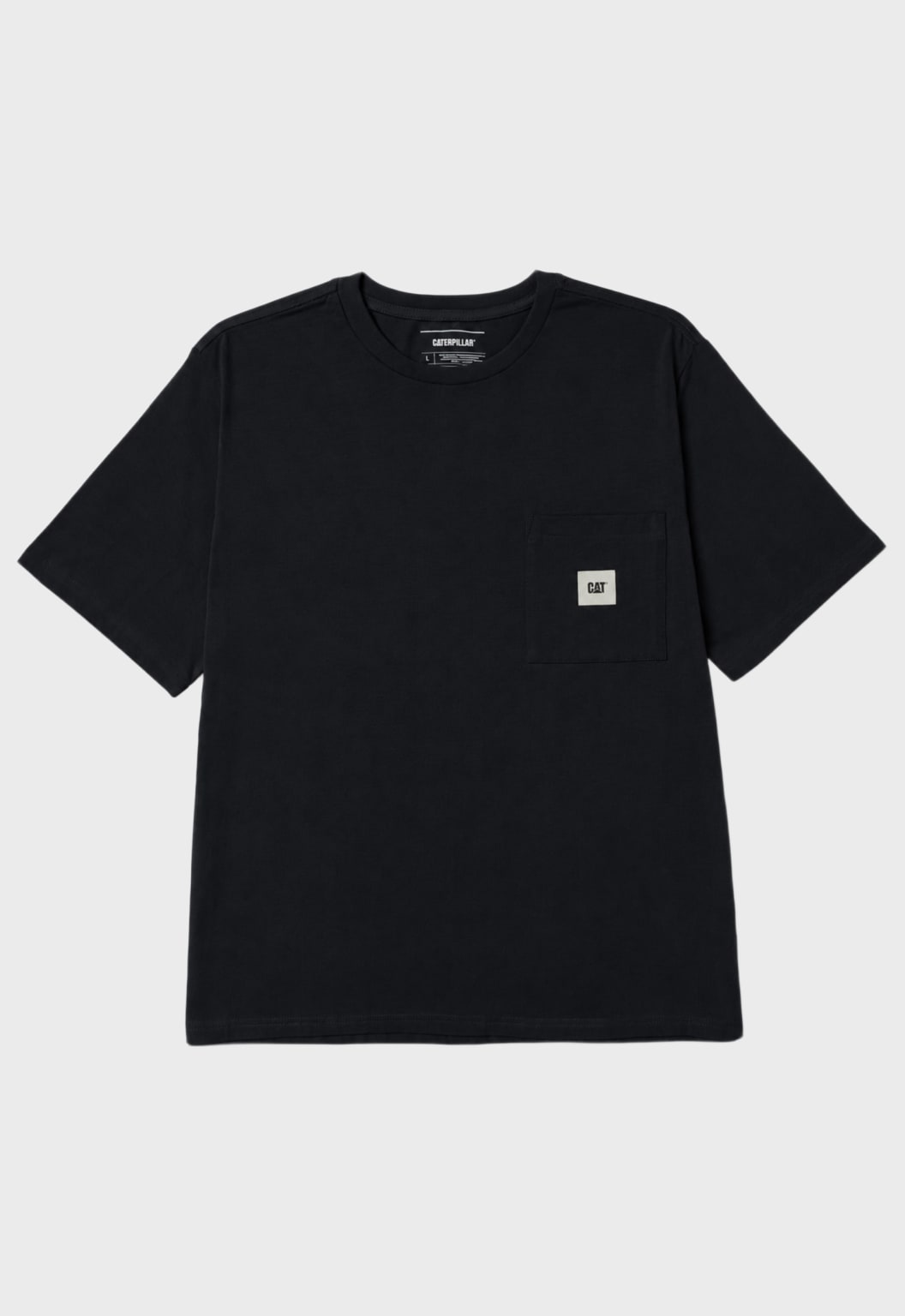 Solid Pocket Label Tee - Pitch Black