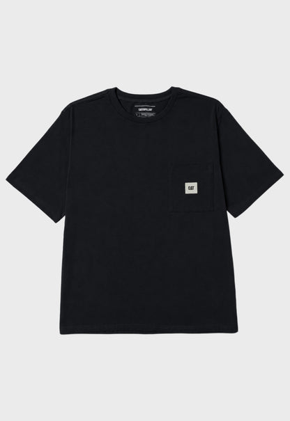 Solid Pocket Label Tee - Pitch Black