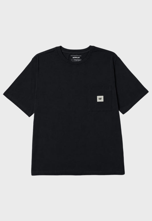 Solid Pocket Label Tee - Pitch Black