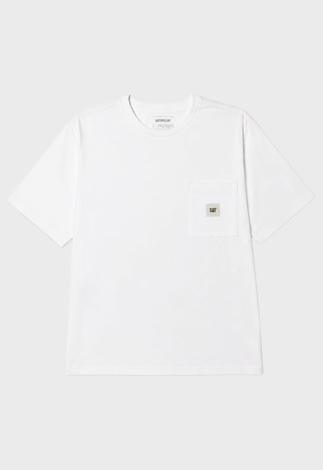 Solid Pocket Label Tee - White