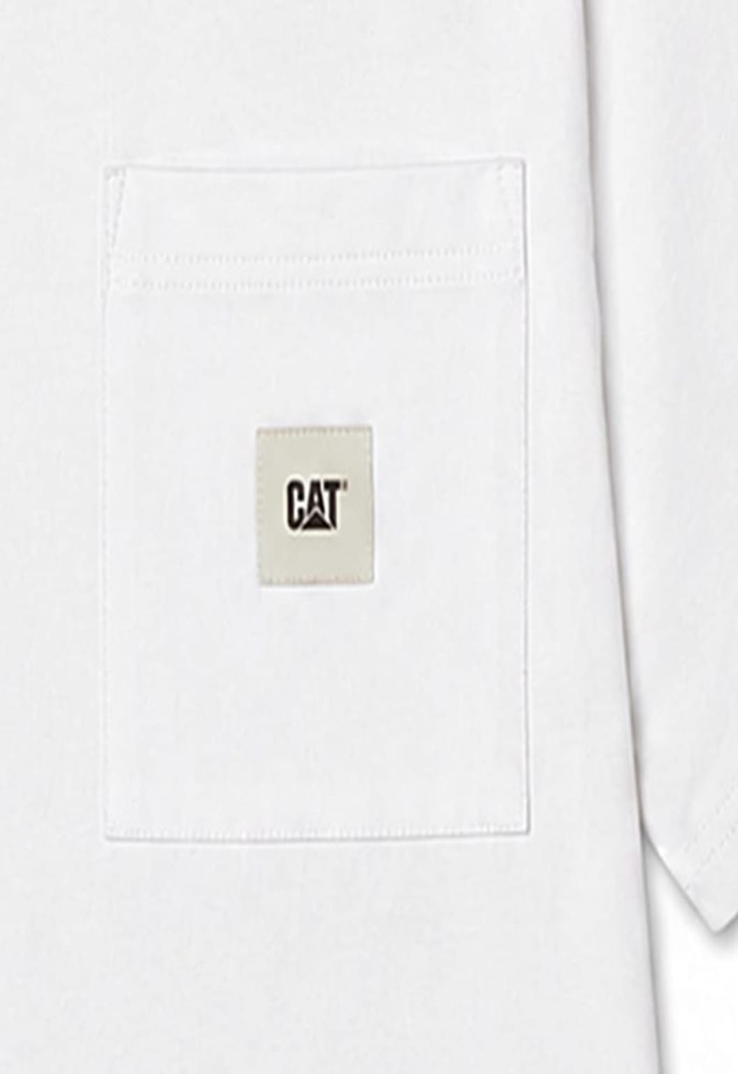 Solid Pocket Label Tee - White