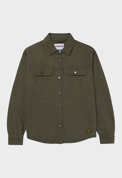 Twill Overshirt - Olive Night