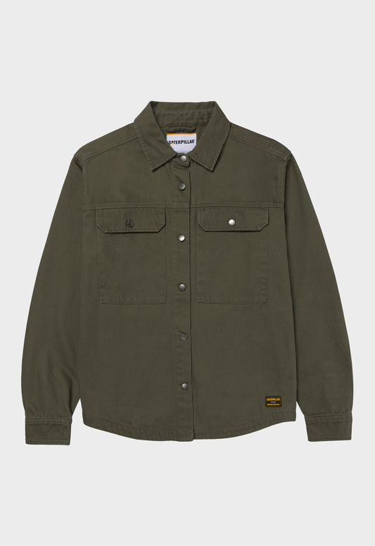 Twill Overshirt - Olive Night