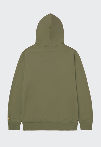 CAT Fleece Pullover Hoodie - Dusty Olive/Washed Black