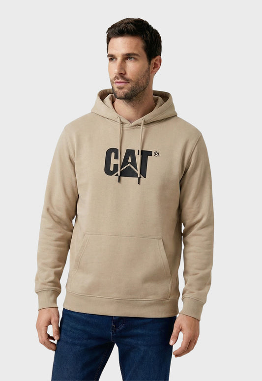 CAT Fleece Pullover Hoodie - Hummus/Black