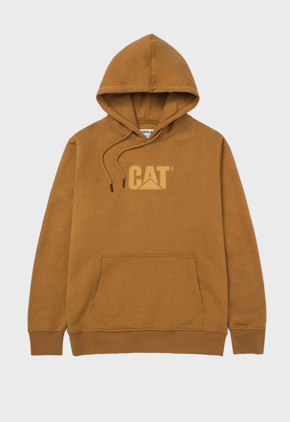 CAT Fleece Pullover Hoodie - Tawny Brown Tonal