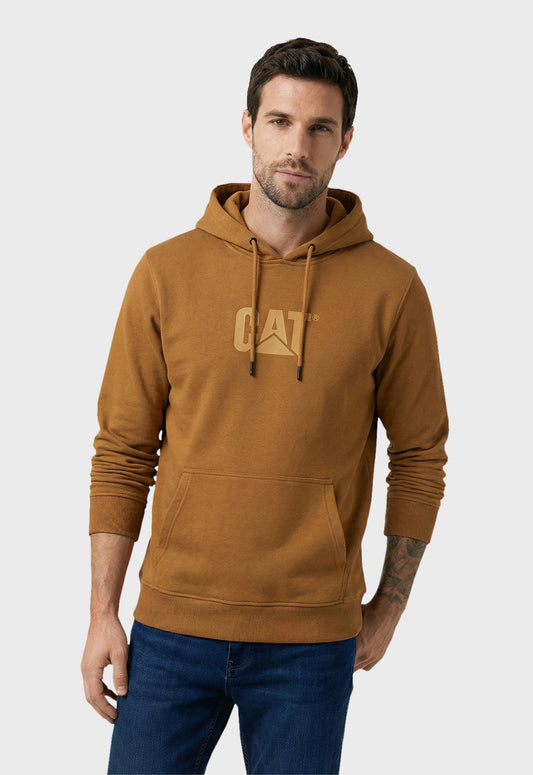 CAT Fleece Pullover Hoodie - Tawny Brown Tonal