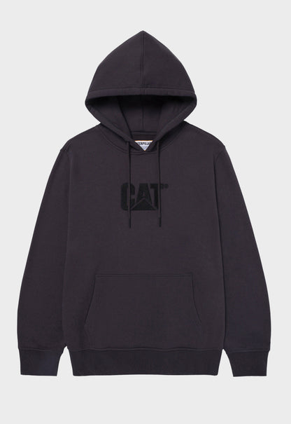 CAT Fleece Pullover Hoodie - Washed Black/Black
