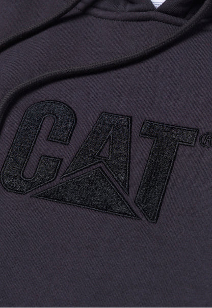 CAT Fleece Pullover Hoodie - Washed Black/Black