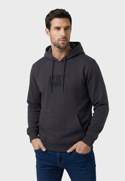 CAT Fleece Pullover Hoodie - Washed Black/Black