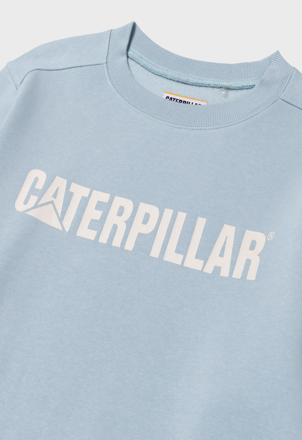 CAT Logo Crewneck Sweatshirt - Celestial Blue/Gardenia