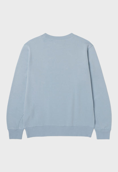 CAT Logo Crewneck Sweatshirt - Celestial Blue/Gardenia