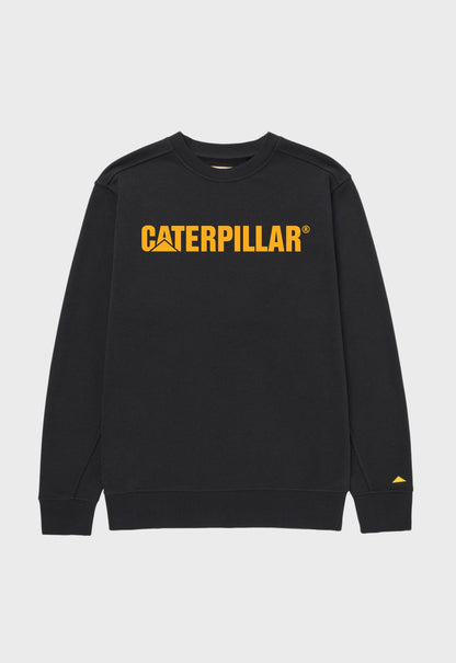 CAT Logo Crewneck Sweatshirt - Pitch Black/Yellow