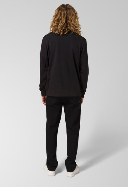 CAT Logo Crewneck Sweatshirt - Pitch Black/Yellow