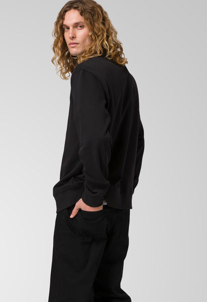CAT Logo Crewneck Sweatshirt - Pitch Black/Yellow