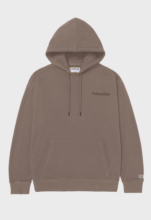 Relaxed French Terry Hoodie - Fossil