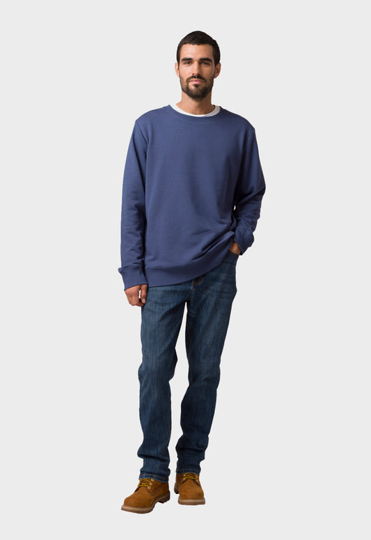 CAT Patch French Terry Crewneck - Blue Indigo