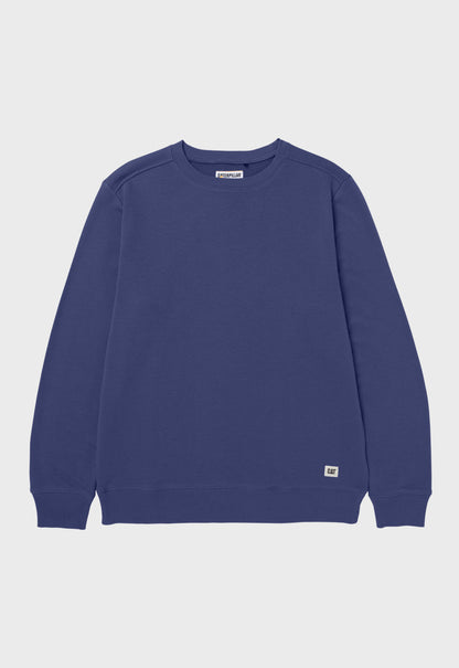 CAT Patch French Terry Crewneck - Blue Indigo