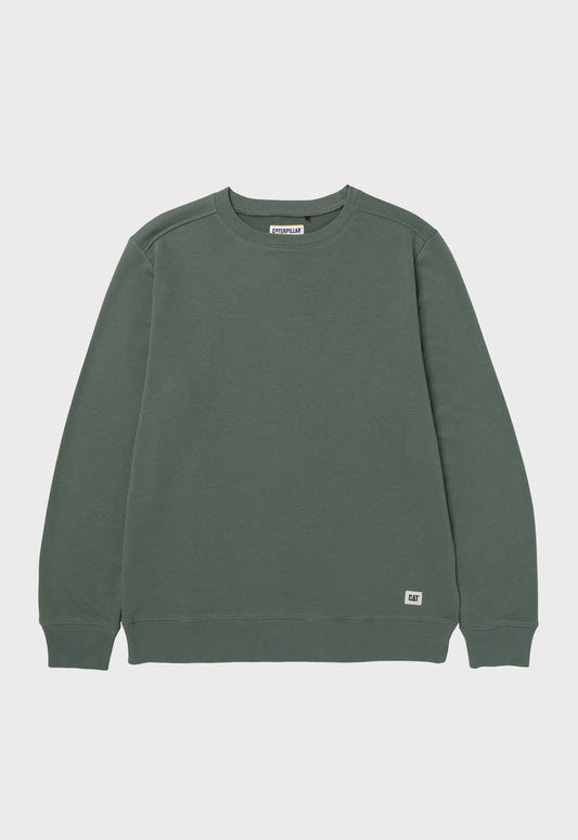 CAT Patch French Terry Crewneck - Duck Green