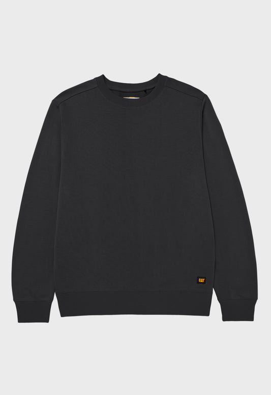 CAT Patch French Terry Crewneck - Pitch Black