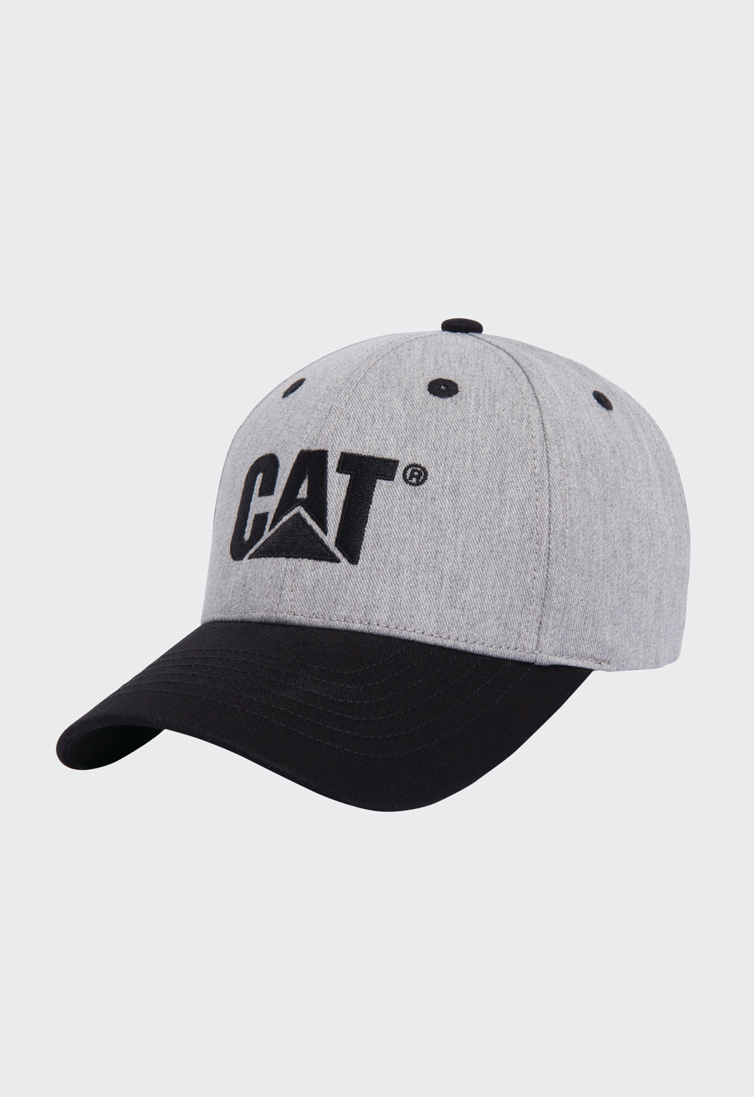 CAT Logo Combination Hat - Heather Grey/Pitch Black | CAT Workwear Australia