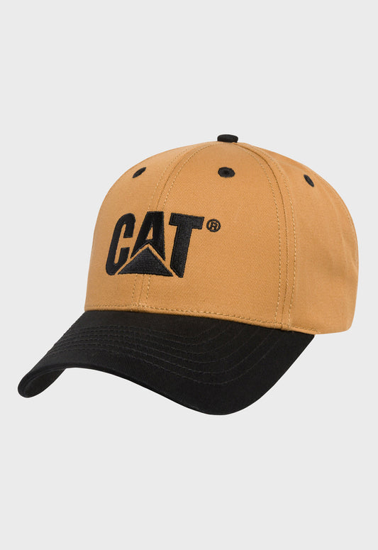 CAT Logo Combination Hat - Tawny Brown/Black