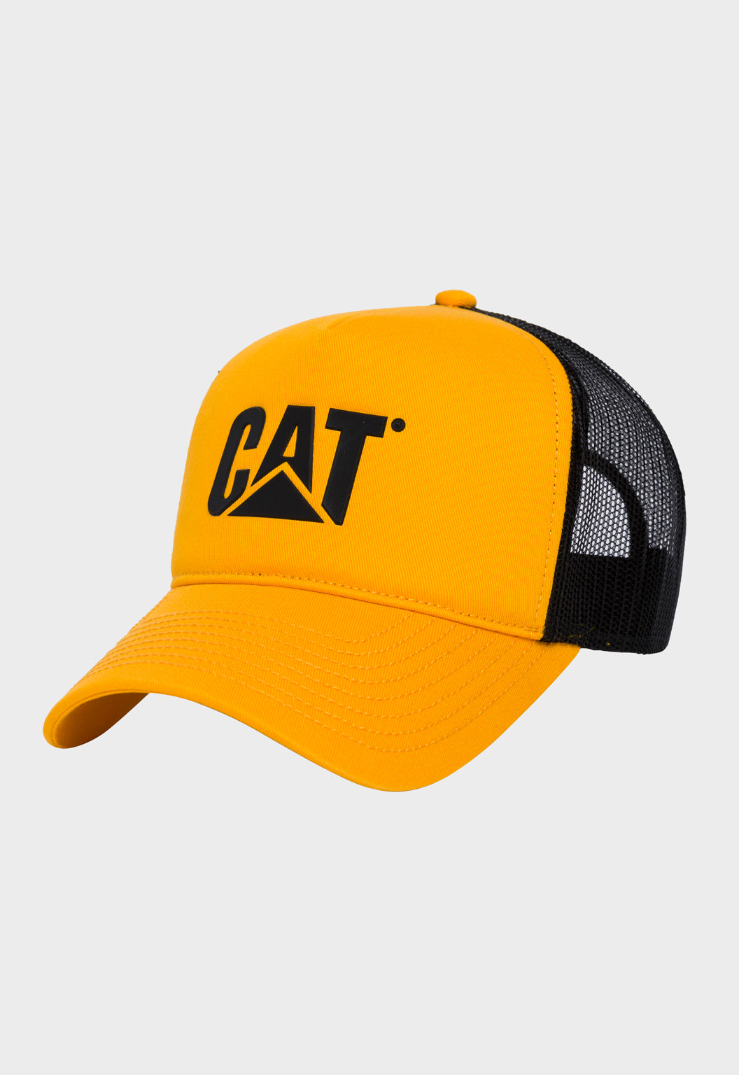 CAT Logo Mesh Back Hat - Yellow Black