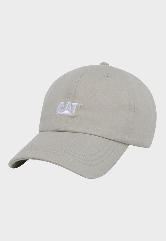CAT 6 Panel Unstructured Logo Hat - Hummus/White