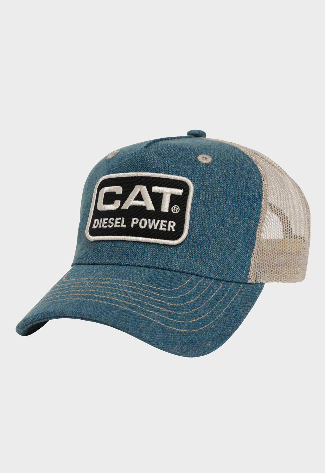 Denim Mesh Trucker Hat - Blue Denim