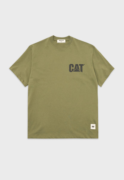 Tonal Logo T-Shirt - Capulet Olive - CAT Workwear Australia