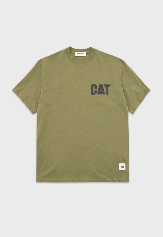 Tonal Logo T-Shirt - Capulet Olive - CAT Workwear Australia