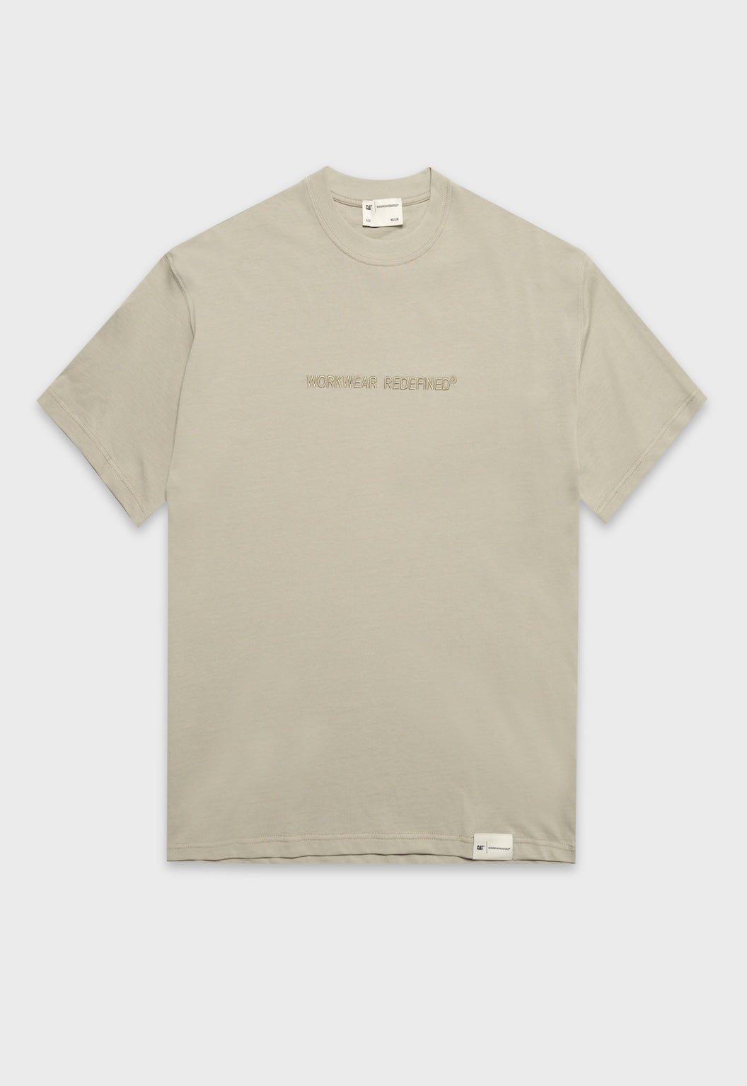 Embroidery Printed T-Shirt - Abbey Stone
