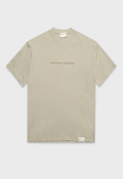 Embroidery Printed T-Shirt - Abbey Stone