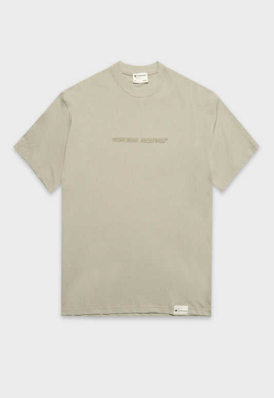 Embroidery Printed T-Shirt - Abbey Stone