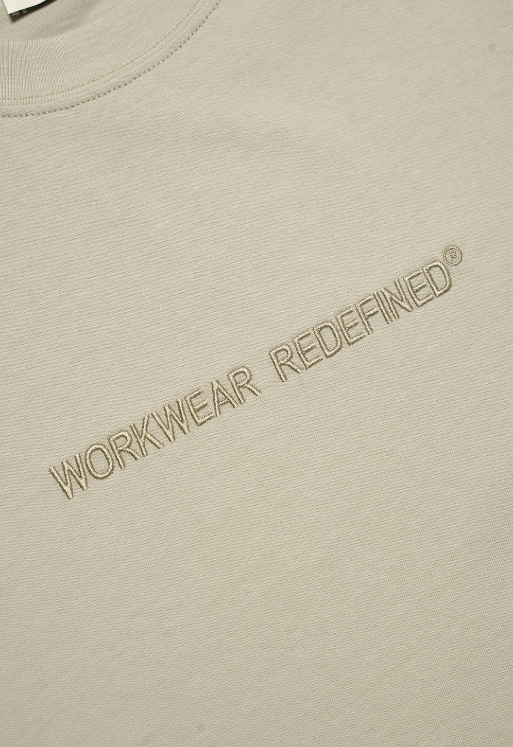 Embroidery Printed T-Shirt - Abbey Stone