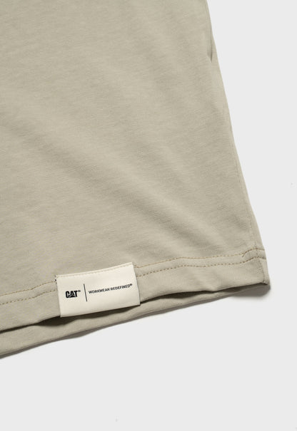 Embroidery Printed T-Shirt - Abbey Stone