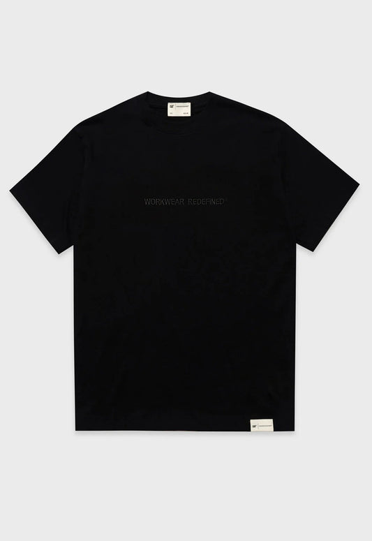 Embroidery Printed T-Shirt - Black