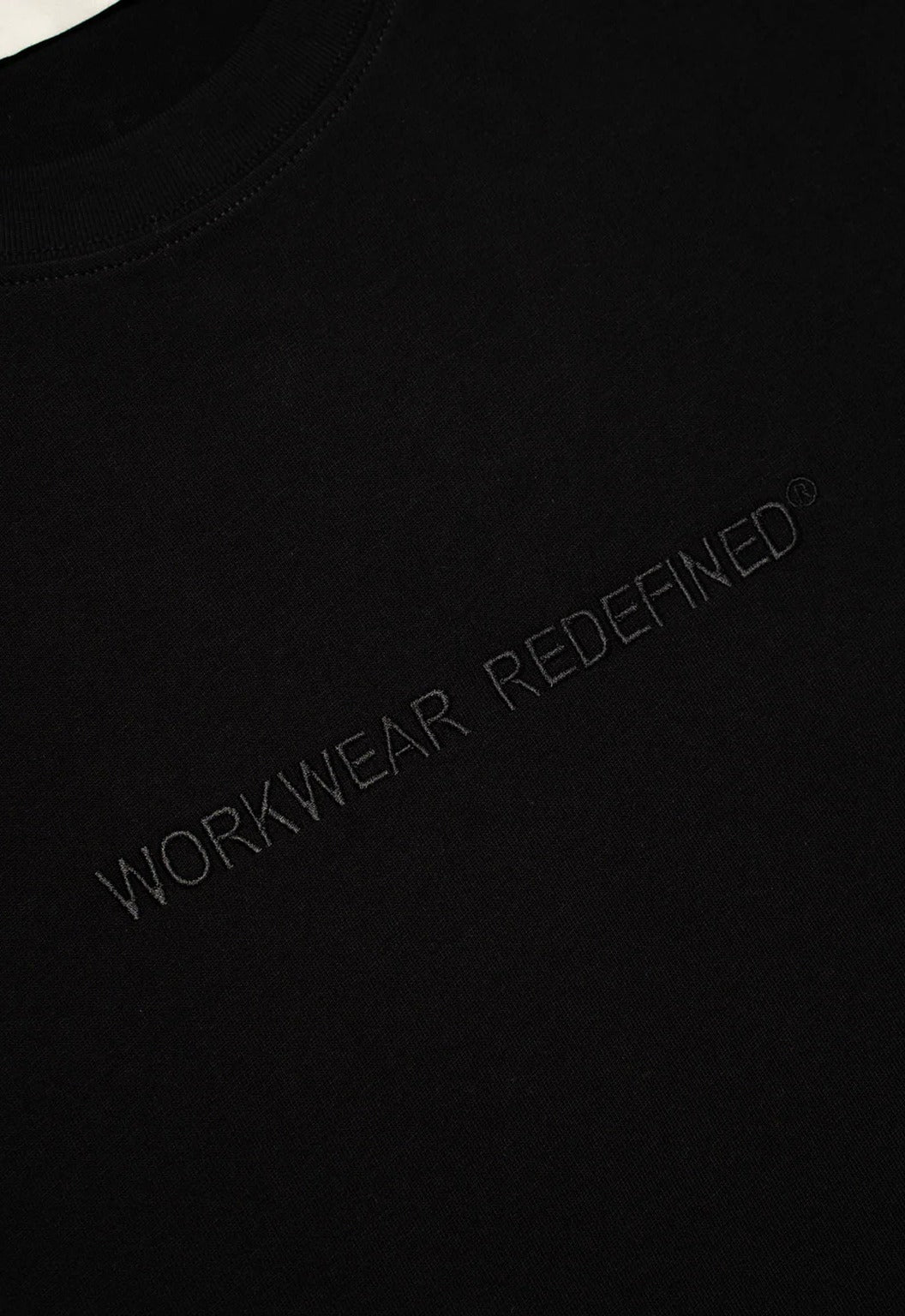 Embroidery Printed T-Shirt - Black
