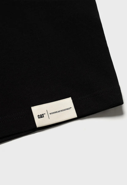 Embroidery Printed T-Shirt - Black