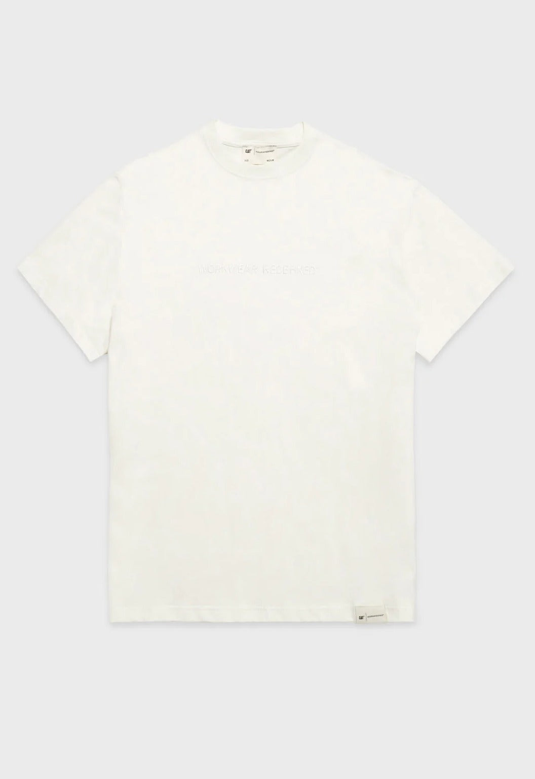 Embroidery Printed T-Shirt - Bone
