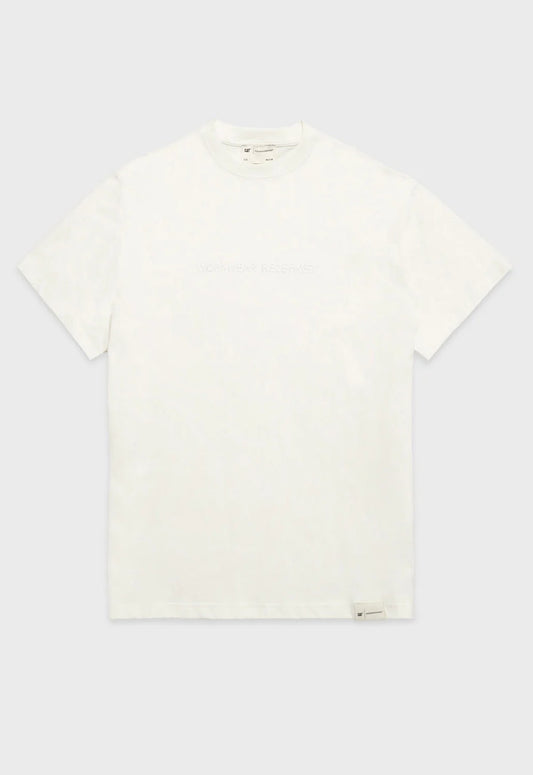 Embroidery Printed T-Shirt - Bone