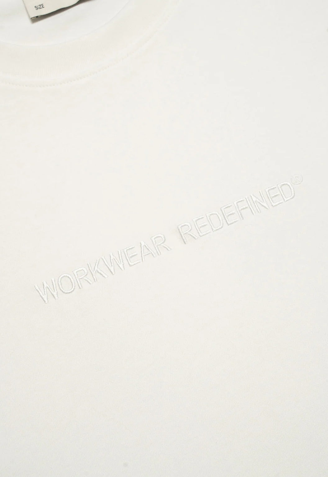 Embroidery Printed T-Shirt - Bone