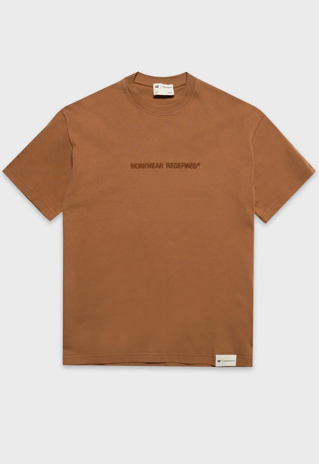 Embroidery Printed T-Shirt - Camel