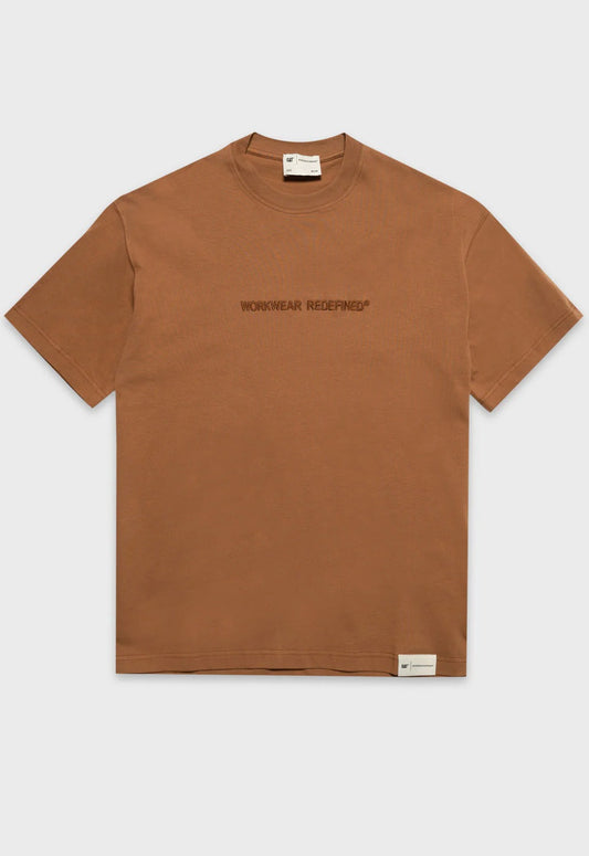 Embroidery Printed T-Shirt - Camel