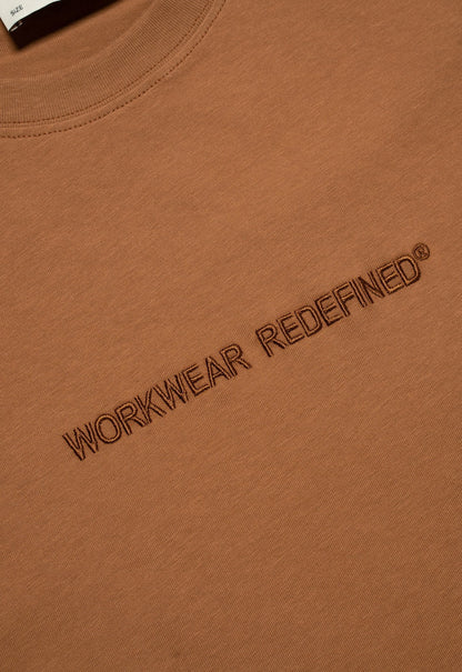 Embroidery Printed T-Shirt - Camel
